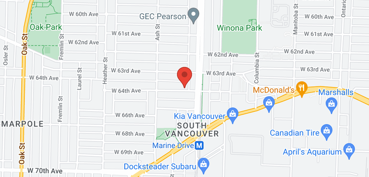 map of 537 W 64TH AVENUE